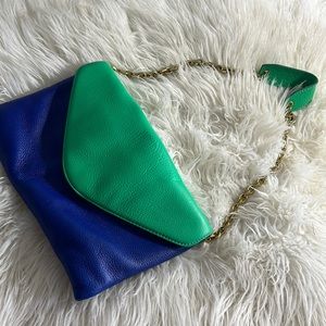Jcrew Green and Blue Purse